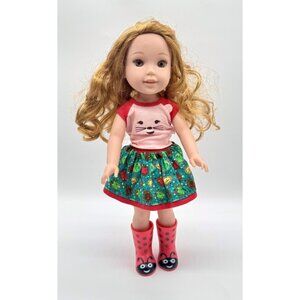 American Girl Wellie Wishers Willa 14.5" doll original outfit Welliewishers Toy